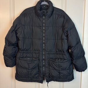 Beyond Yoga Puffer Jacket Black‎ Size Large Zip Front *no hood*